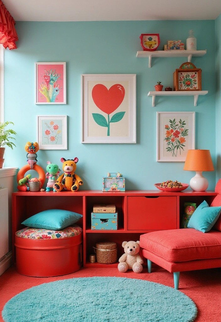 16 Cherry Color Schemes That Will Revitalize Your Home Decor! - 7. Cherry and Turquoise Twist