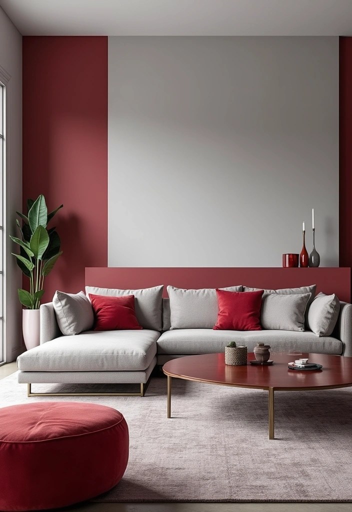 16 Cherry Color Schemes That Will Revitalize Your Home Decor! - 9. Cherry and Soft Gray