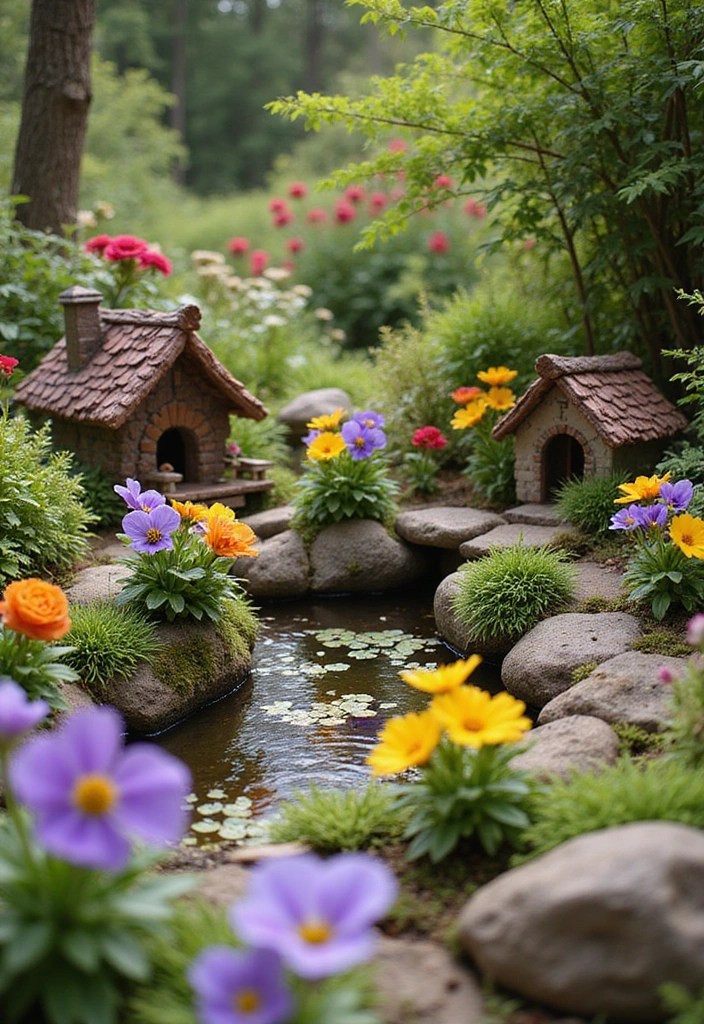 22 Unique DIY Flower Beds That Will Make Your Front Yard Stand Out! - 1. Whimsical Fairy Garden Flower Bed