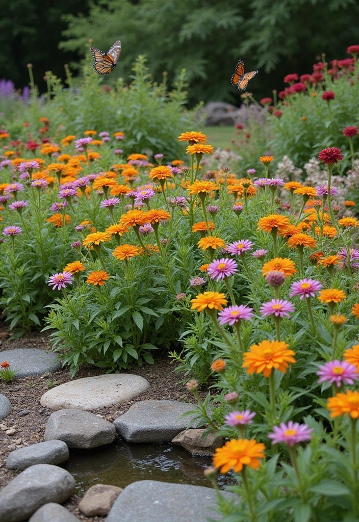 22 Unique DIY Flower Beds That Will Make Your Front Yard Stand Out! - 8. Butterfly Garden Flower Bed