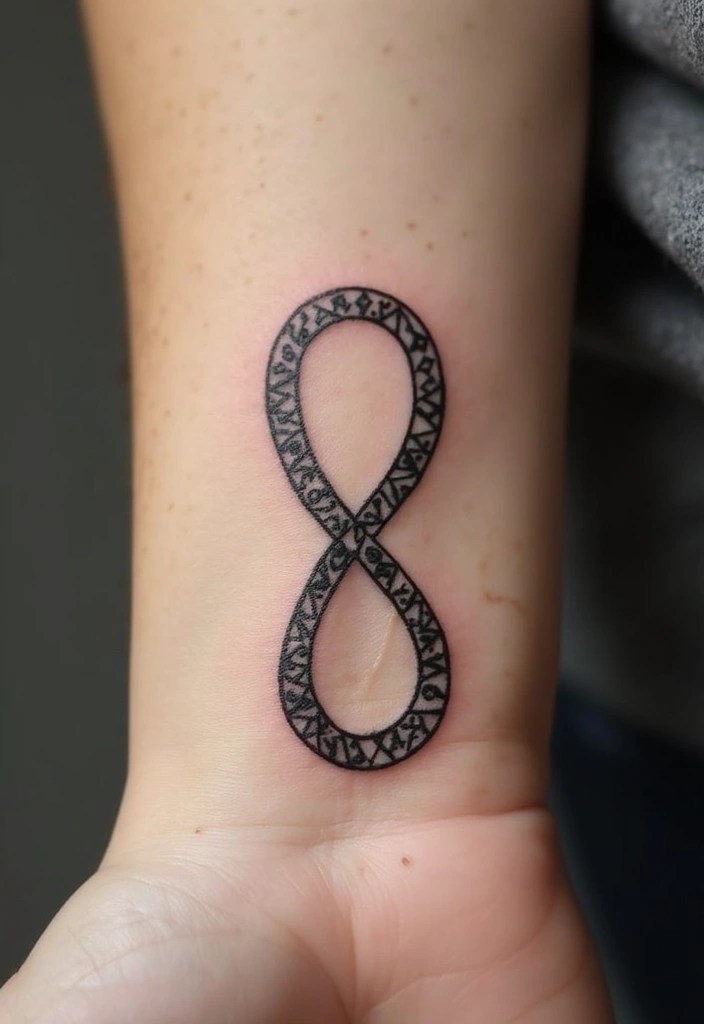 16 Small Cultural Tattoos to Celebrate Your Heritage (You’ll Love #11!) - 11. The Infinity Symbol with Cultural Elements
