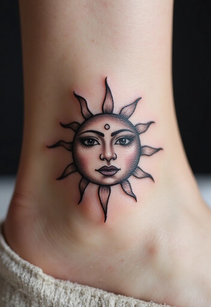 16 Small Cultural Tattoos to Celebrate Your Heritage (You’ll Love #11!) - 16. Sun and Moon Symbols