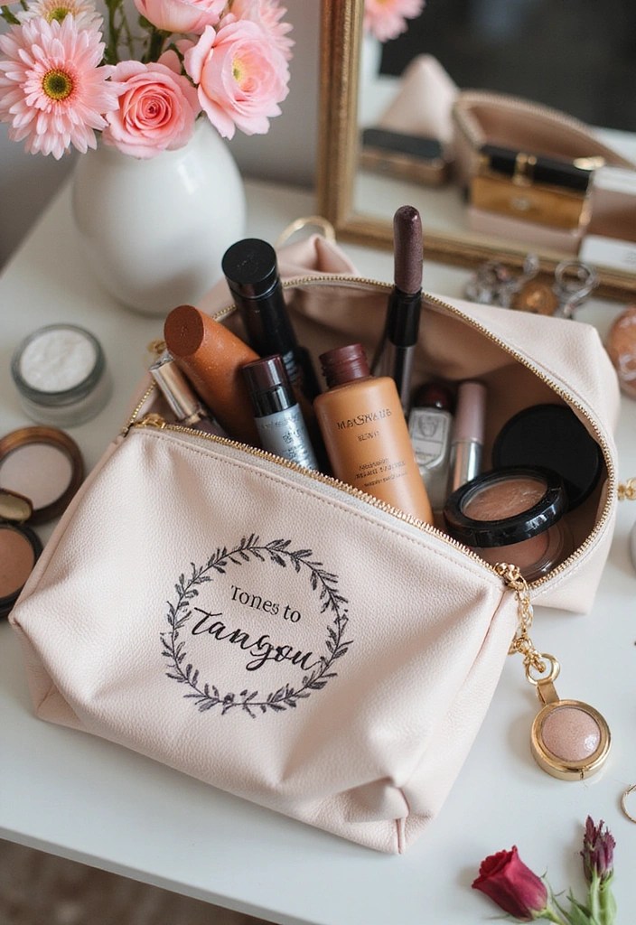20 Personalized Mother's Day Gifts That Will Make Her Heart Melt (Don’t Miss #12!) - 15. Personalized Makeup Bag